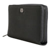 Dolce & Gabbana Dark Gray Leather DG Logo Zip Around Continental Wallet