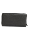 Dolce & Gabbana Dark Gray Leather DG Logo Zip Around Continental Wallet