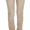 Cavalli Beige Wash Slim Fit Cotton Stretch Jeans