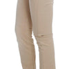 Cavalli Beige Wash Slim Fit Cotton Stretch Jeans