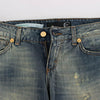 Cavalli – Blaue Jeans mit niedriger Taille aus Baumwolle