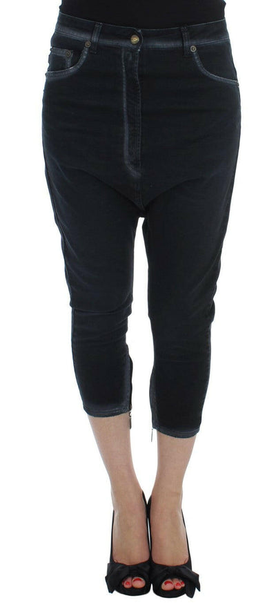 Cavalli – Blaue Baggy-Relax-Jeans aus Baumwollstretch