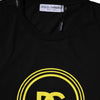 Dolce &amp; Gabbana – Schwarzes Baumwoll-T-Shirt mit Rundhalsausschnitt und Logo-Print