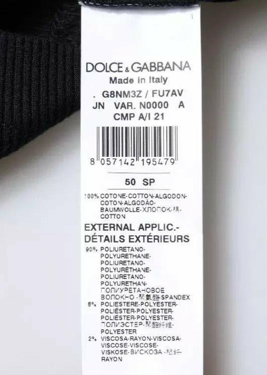 Dolce &amp; Gabbana – Schwarzes, ärmelloses Tank-T-Shirt aus Baumwolle mit Rundhalsausschnitt