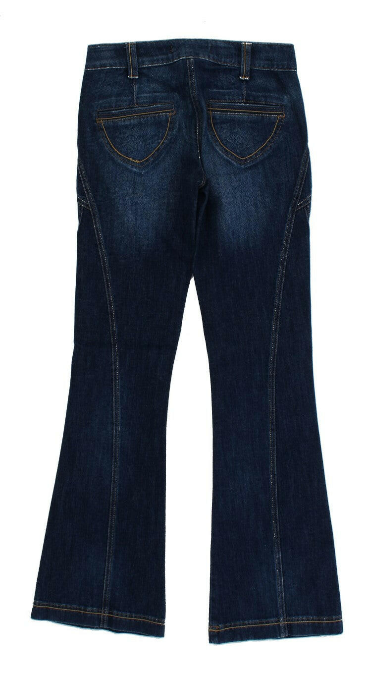 Cavalli – Blaue Stretch-Jeans aus Baumwolle mit niedriger Taille
