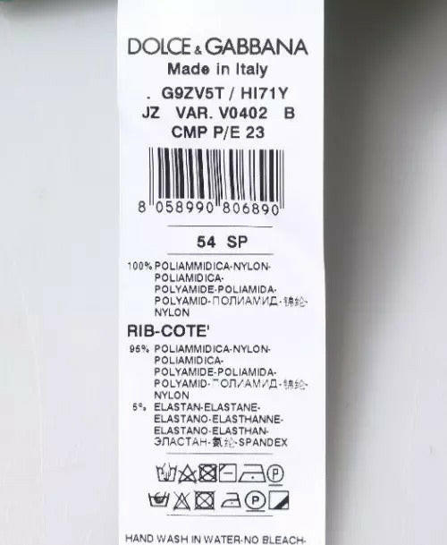 Dolce &amp; Gabbana – Grüner Pullover mit Rundhalsausschnitt und Logo aus Nylon