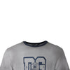 Dolce & Gabbana Gray Logo Print Cotton Crew Neck T-shirt