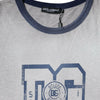 Dolce & Gabbana Gray Logo Print Cotton Crew Neck T-shirt