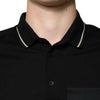 Dolce & Gabbana Black White Cotton Short Sleeves Polo T-shirt