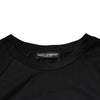Dolce &amp; Gabbana – Schwarzes Baumwoll-T-Shirt mit Rundhalsausschnitt und Logo-Print