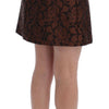 Dolce & Gabbana Brown Floral Brocade Mini Bubble Skirt
