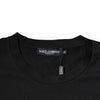 Dolce &amp; Gabbana – Schwarzes Baumwoll-T-Shirt mit Rundhalsausschnitt und DG-Logo-Print
