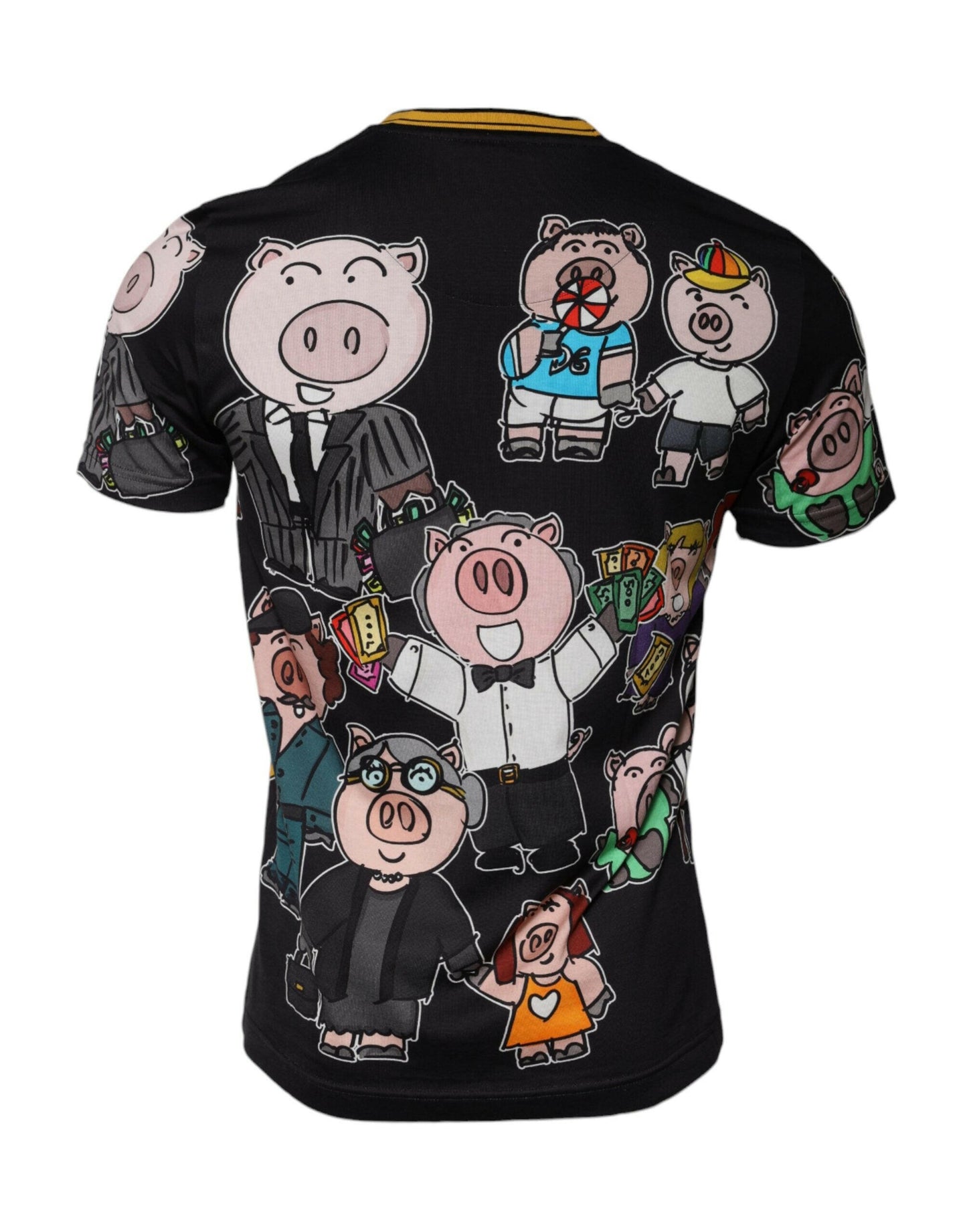 T-shirt ras du cou noir Dolce &amp; Gabbana Année du Cochon 2019