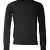 Dolce & Gabbana Dark Gray DG Logo Crew Neck Pullover Sweater