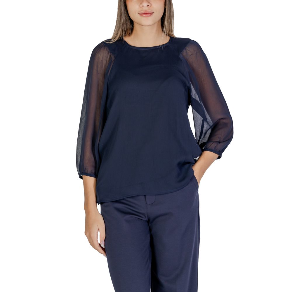 Street One Blue Polyester Blouse