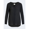 Vila Clothes Black Polyester Blouse