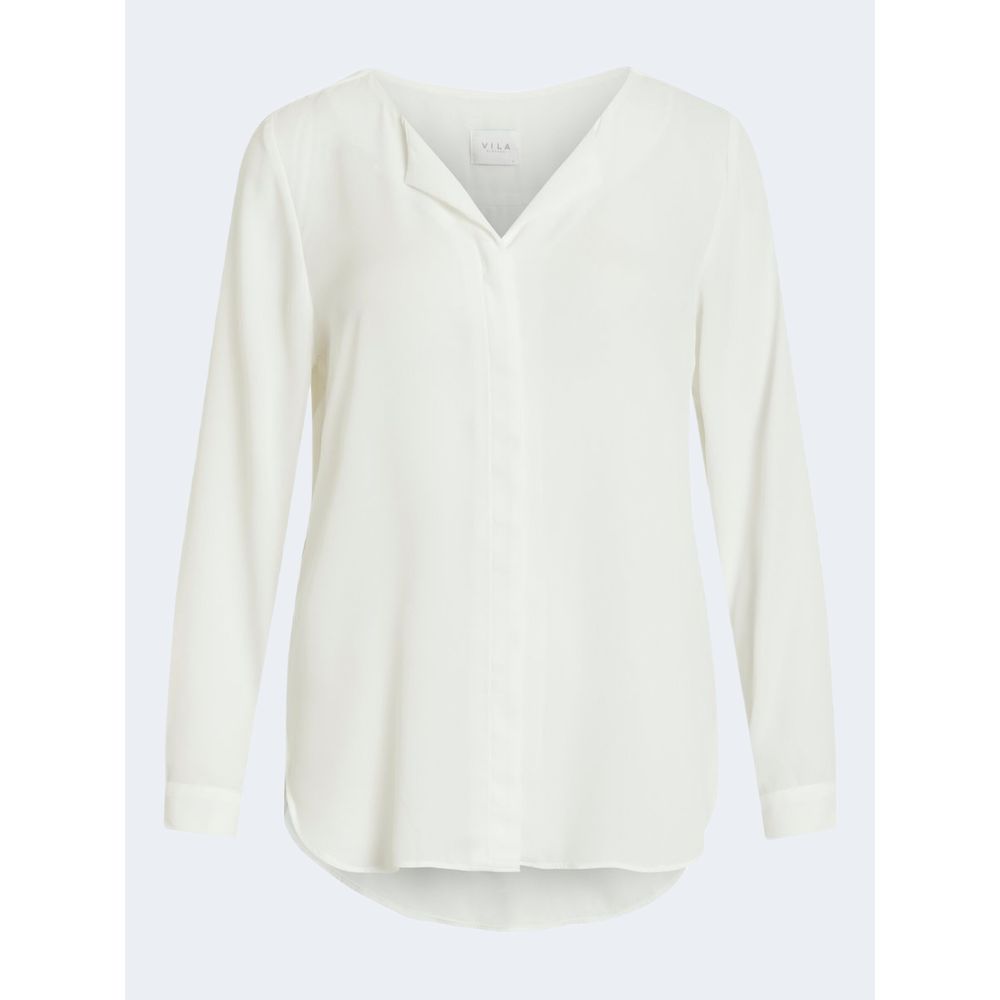 Vila Clothes Cream Polyester Blouse