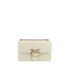 PINKO White Calf Leather Bos Taurus Shoulder Bag