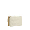 PINKO White Calf Leather Bos Taurus Shoulder Bag
