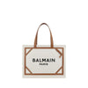 Balmain Beige Cotton Shoulder Bag