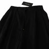 Pantalon court taille haute plissé en laine noire Dolce &amp; Gabbana