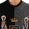 Pull en laine et cachemire multicolore Dolce &amp; Gabbana KING Knight Monkey