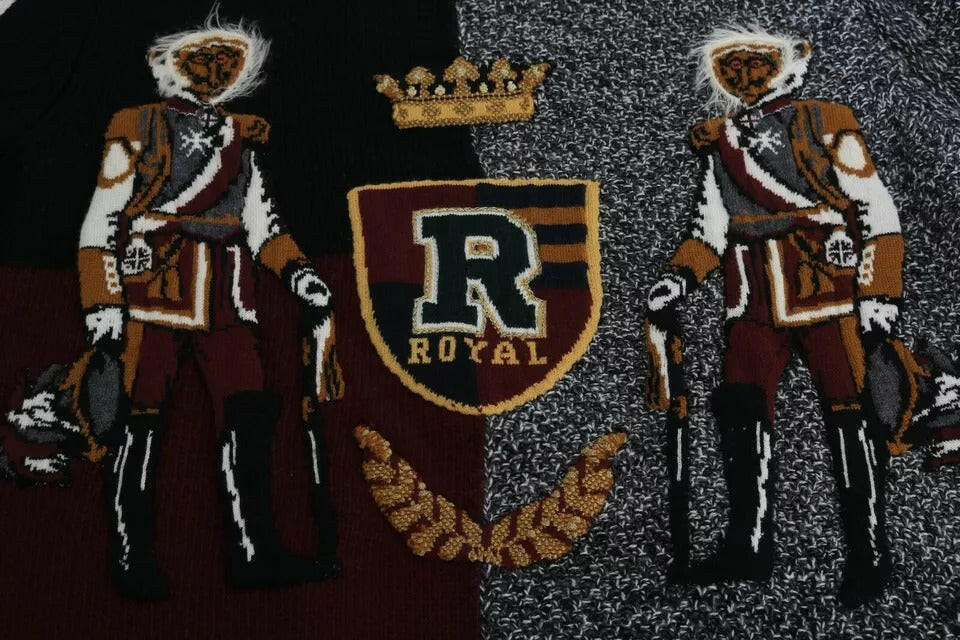 Pull en laine et cachemire multicolore Dolce &amp; Gabbana KING Knight Monkey