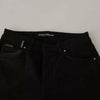 Dolce & Gabbana Black Mid Waist Slim Denim Cotton Stretch Jeans