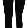 Dolce & Gabbana Black Mid Waist Slim Denim Cotton Stretch Jeans