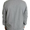 Dolce &amp; Gabbana Grauer Pullover aus Baumwolle mit Crown King-Print