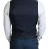 Dolce & Gabbana Navy Blue Men Formal Dress Waistcoat Vest