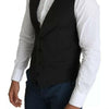 Dolce & Gabbana Black Men Formal STAFF Dress Waistcoat Vest