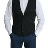 Dolce & Gabbana Black Men Formal STAFF Dress Waistcoat Vest