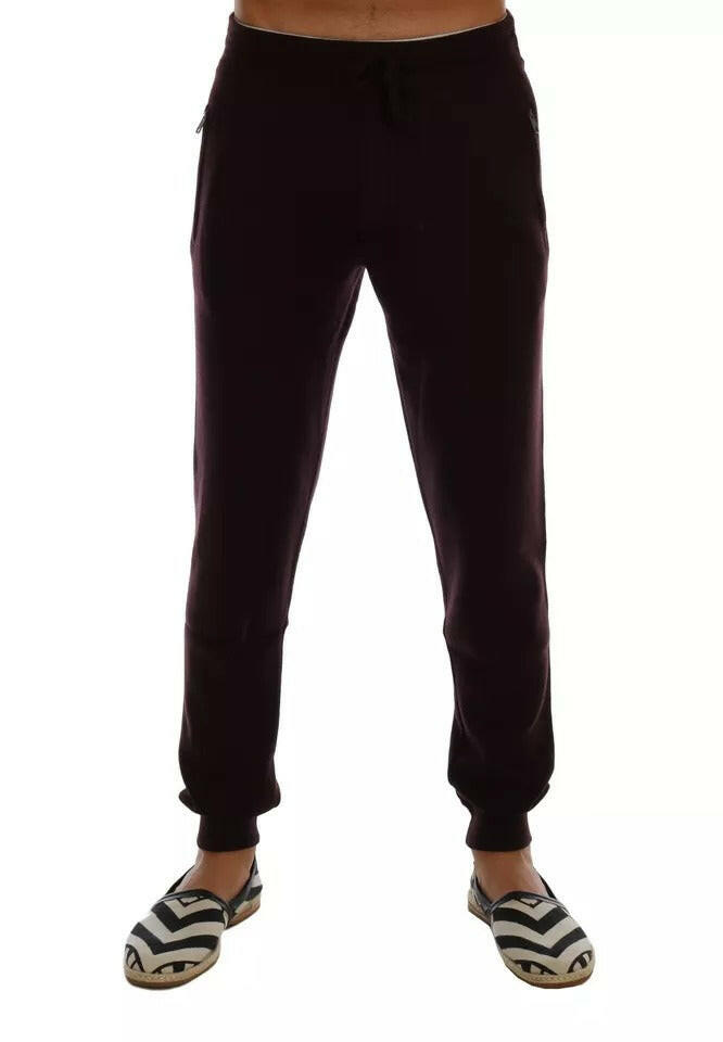 Dolce & Gabbana Purple Cashmere Gym Training Sport Pants