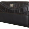 Dolce & Gabbana Brown Exotic Leather Zip Around Continental Clutch Wallet