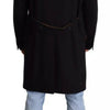 Trench-coat bleu Dolce &amp; Gabbana, veste longue en laine extensible