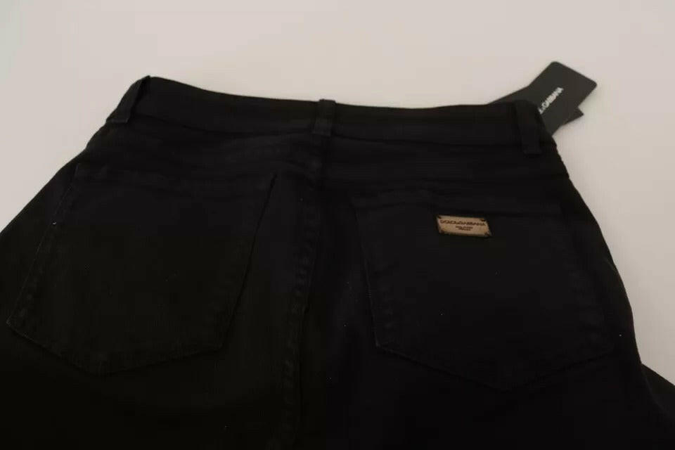 Dolce &amp; Gabbana – Schwarze Skinny-Jeans aus Baumwollstretch