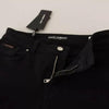 Dolce &amp; Gabbana – Schwarze Skinny-Jeans aus Baumwollstretch