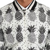 Dolce &amp; Gabbana – Bomberjacke mit Ananas-Print in Weiß und Schwarz