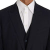 Dolce &amp; Gabbana – MARTINI – Blazerweste aus blauer Wolle, 2-teilig