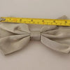 Dolce & Gabbana Silver Gray 100% Silk Adjustable Neck Bow Tie