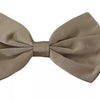 Dolce & Gabbana Silver Gray 100% Silk Adjustable Neck Bow Tie