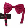 Dolce & Gabbana Pink 100% Silk Adjustable Neck Bow Tie Men