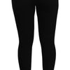 Dolce & Gabbana Black High Waist Stretch Pants Tights