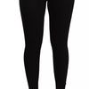 Dolce & Gabbana Black High Waist Stretch Pants Tights