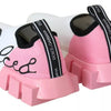 Dolce & Gabbana Pink White Logo Sorrento Sneakers Shoes
