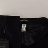Dolce & Gabbana Black White Stripes Wool Tapered Pants