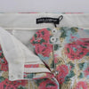 Dolce & Gabbana White Pink Floral Brocade Pants