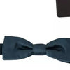 Dolce & Gabbana Blue 100% Silk Adjustable Neck Bow Tie Mens