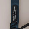 Dolce & Gabbana Blue 100% Silk Adjustable Neck Bow Tie Mens